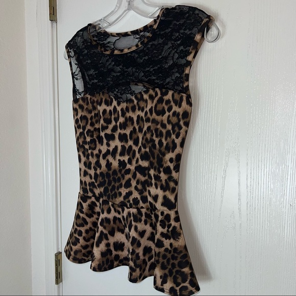 A’GACI Cheetah Tank Blouse. Size S - Picture 2 of 6